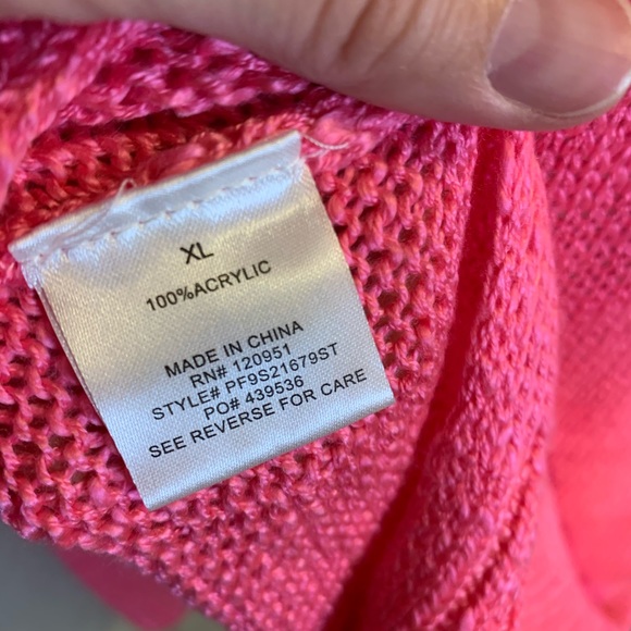 Pink Scoop Neck Knit Sweater PINK ROSE XL - Picture 15 of 16